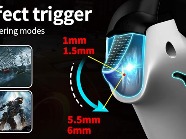 Hall trigger with travel lock, flexibly set game mode according to the game
