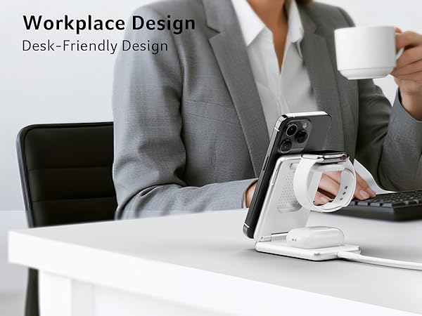 Acer Magnetic Wireless Charger, 3 in 1 Wireless Charging Station,