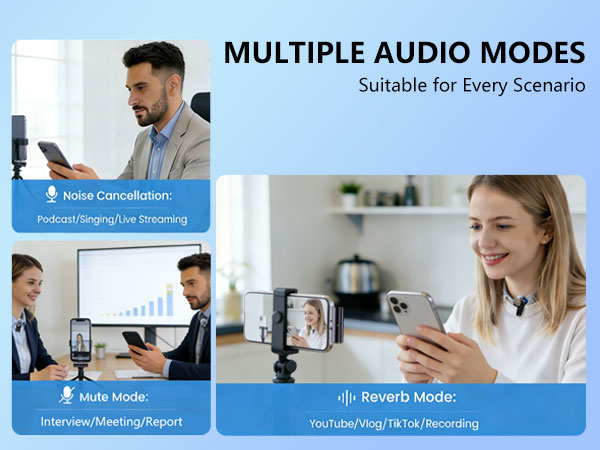 Wireless Microphones for iPhone Android Phone
