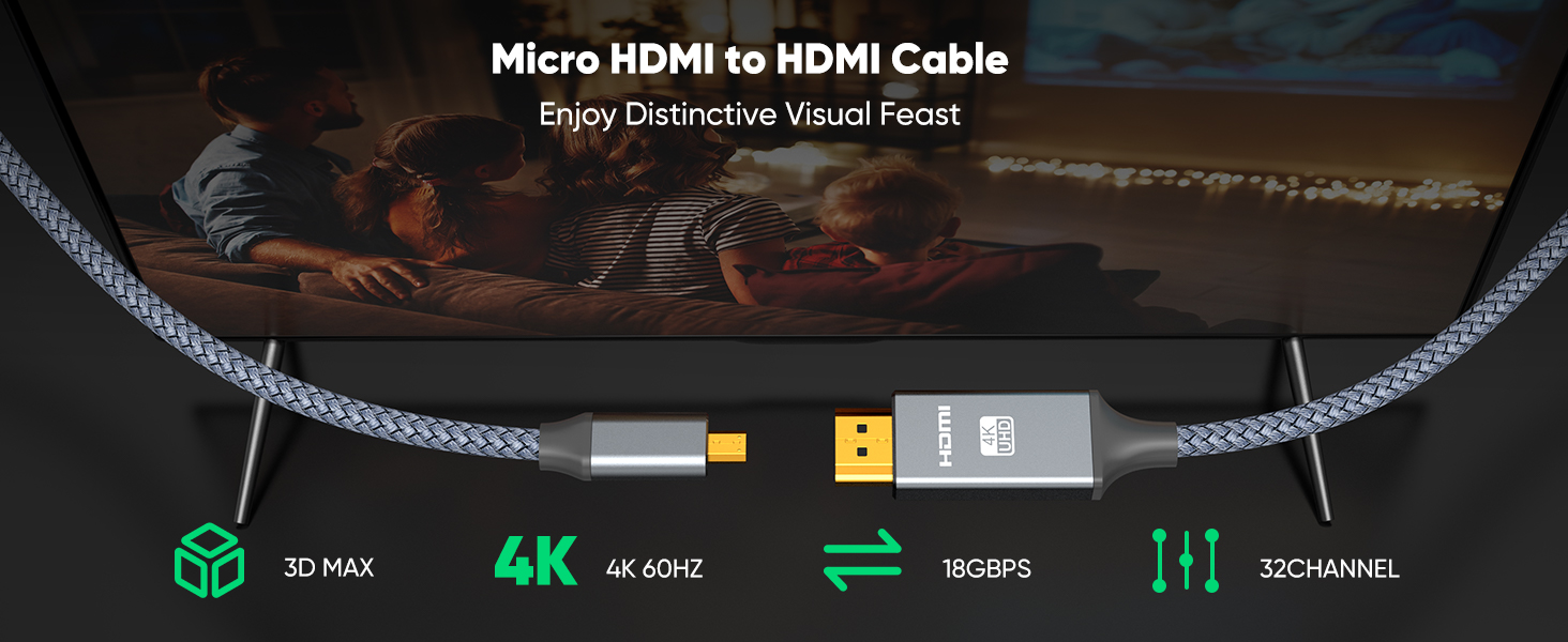 Micro hdmi to hdmi cable