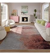 ST. BRIDGE Washable 4x6 Pink Area Rug for Living Room Bedroom, Soft Low Pile Non-Slip Stain Resis...