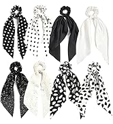 SUSULU Hair Scarf Scrunchies for Women Plain Hair Bobbles Solid Color Fabric Scrunchy Elastic Hai...