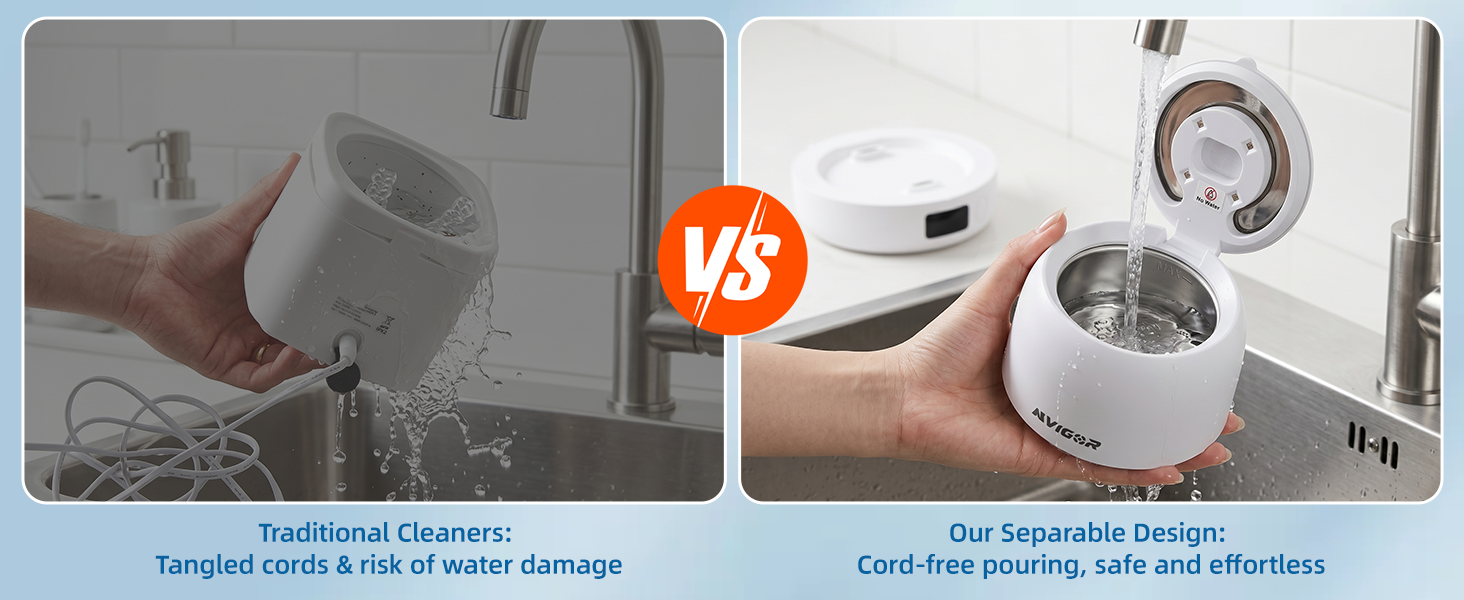 Our Separable Design: Cord-free pouring, safe and effortless
