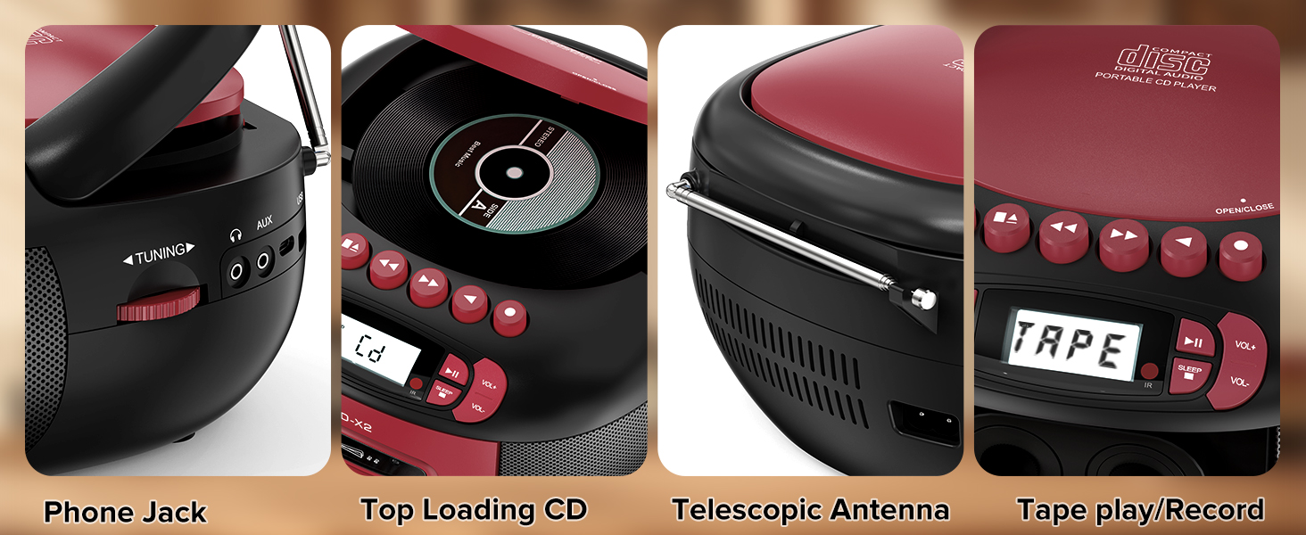 boom boxes radios with cassette and cd