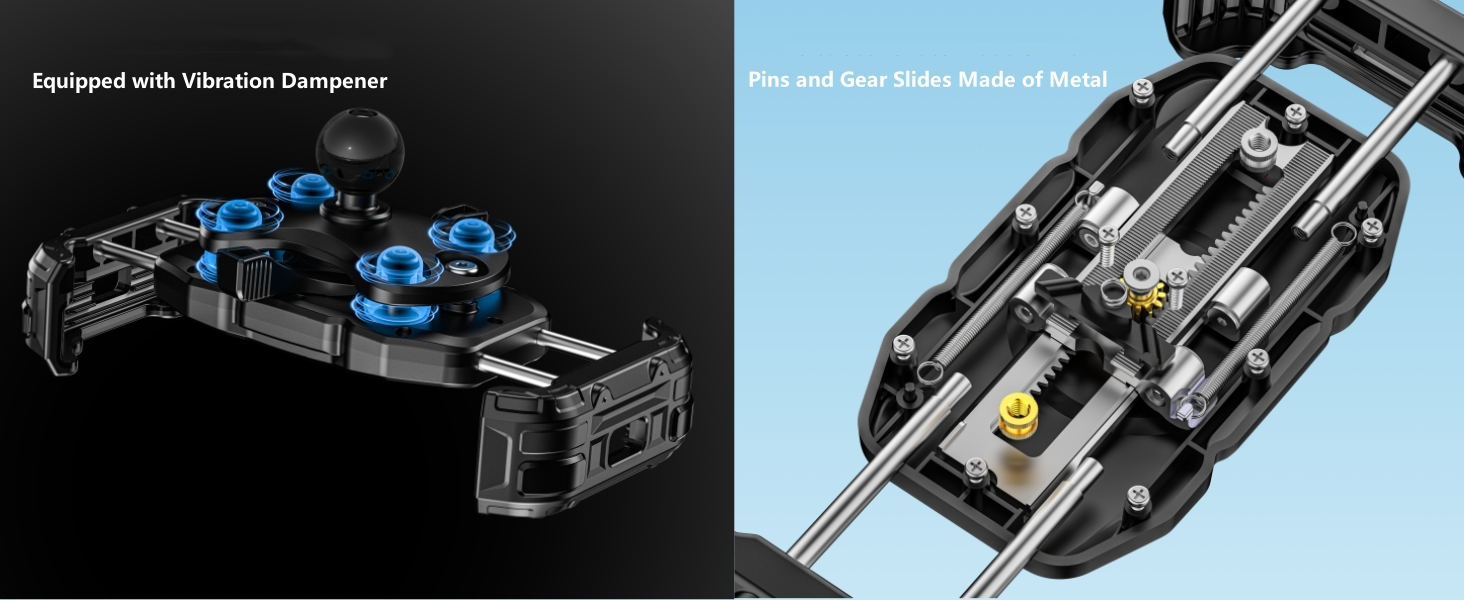 motorcycle phone mount with vibration dampener