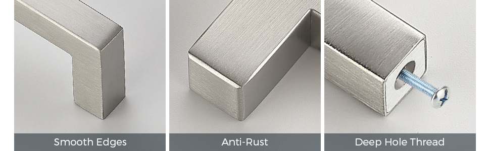 Brushed Nickel drawer pulls