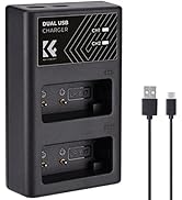 K&amp;F CONCEPT LP-E17 Battery Charger, Dual Slot LPE17 Fast Charger Compatible with Canon Cameras