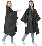 TUNCHMO Reusable Adult Rain Ponchos 2 Count (Pack of 1) Waterproof Lightweight for Women and Men ...