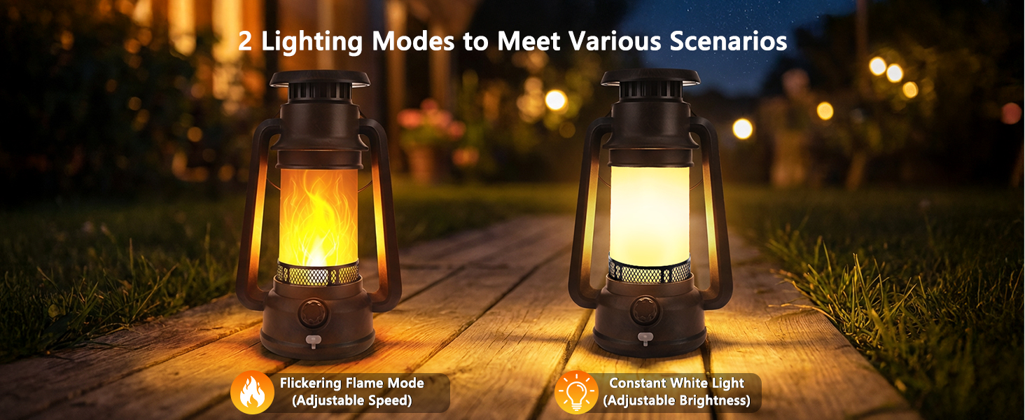 Solar &amp;amp; Battery Powered Lantern Outdoor Lights