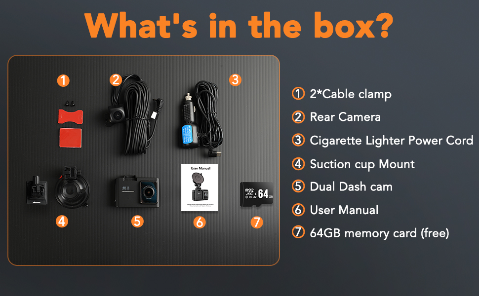 Dual Dash Cam Front and Rear