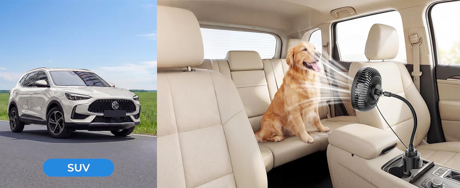 amacool car fan for car road trip travel essentials gifts for dad father birthday fan for dog