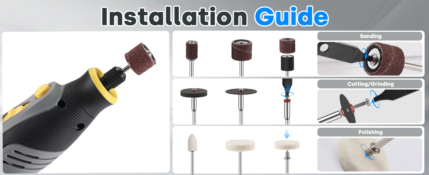 rotary tool accessories kit