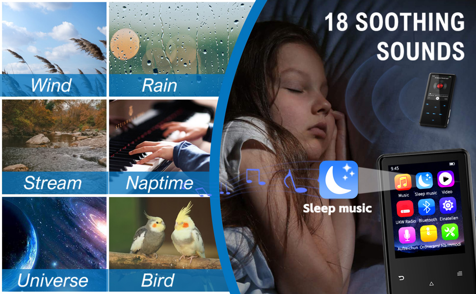 mp3 player with speaker mp3 &amp; mp4 players reproductor de musica soothing white noise sound