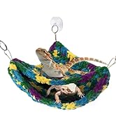 Cdycam Reptile Hammock, Soft Double-Layered Bearded Dragon Hammock Swing Hanging Bed with Strong ...