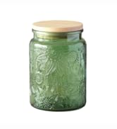 ANSQU Vintage Glass Jar, Candy Jar with Lid, 23.7 FL OZ Vintage Colored Mason Jar for Kitchen Dec...