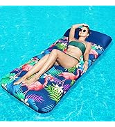 FindUWill Oversized Pool Floats Adults - 72" x38'' X-Large Fabric Covered Pool Floaties Raft, Inf...