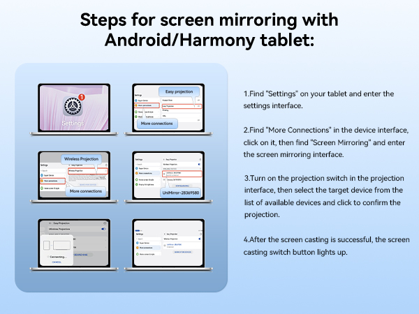 steps with Android tablet