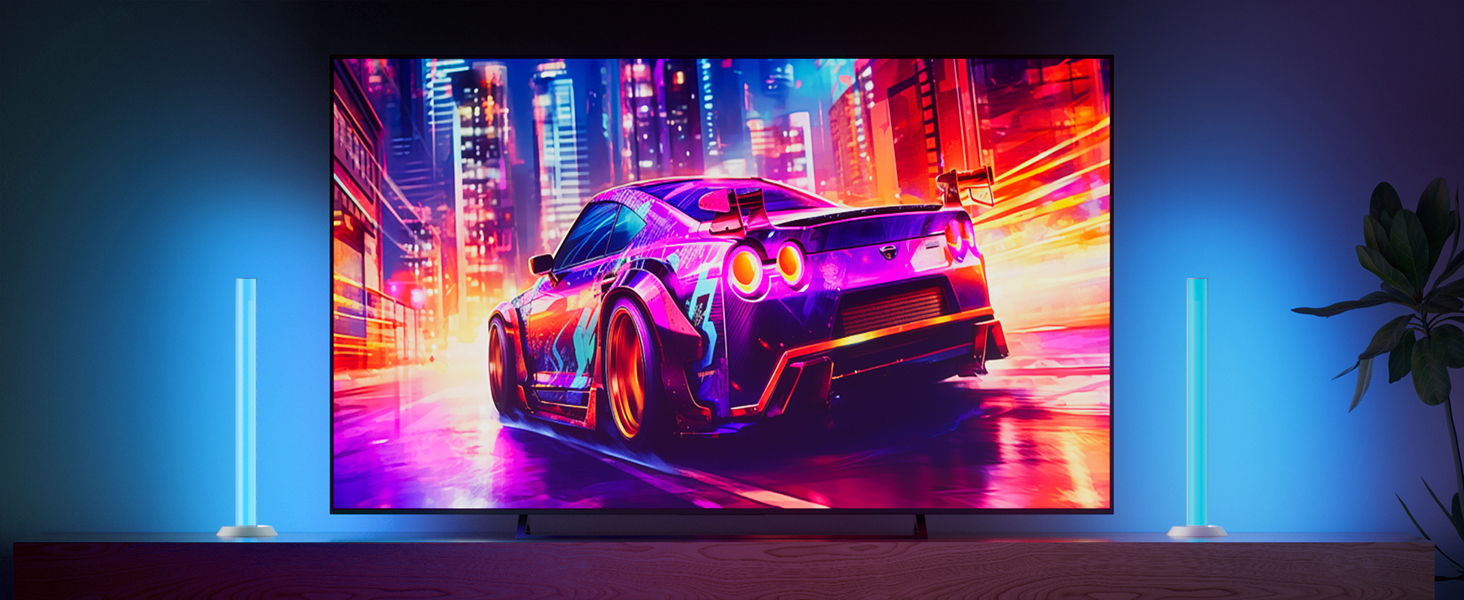 Both sides of TV