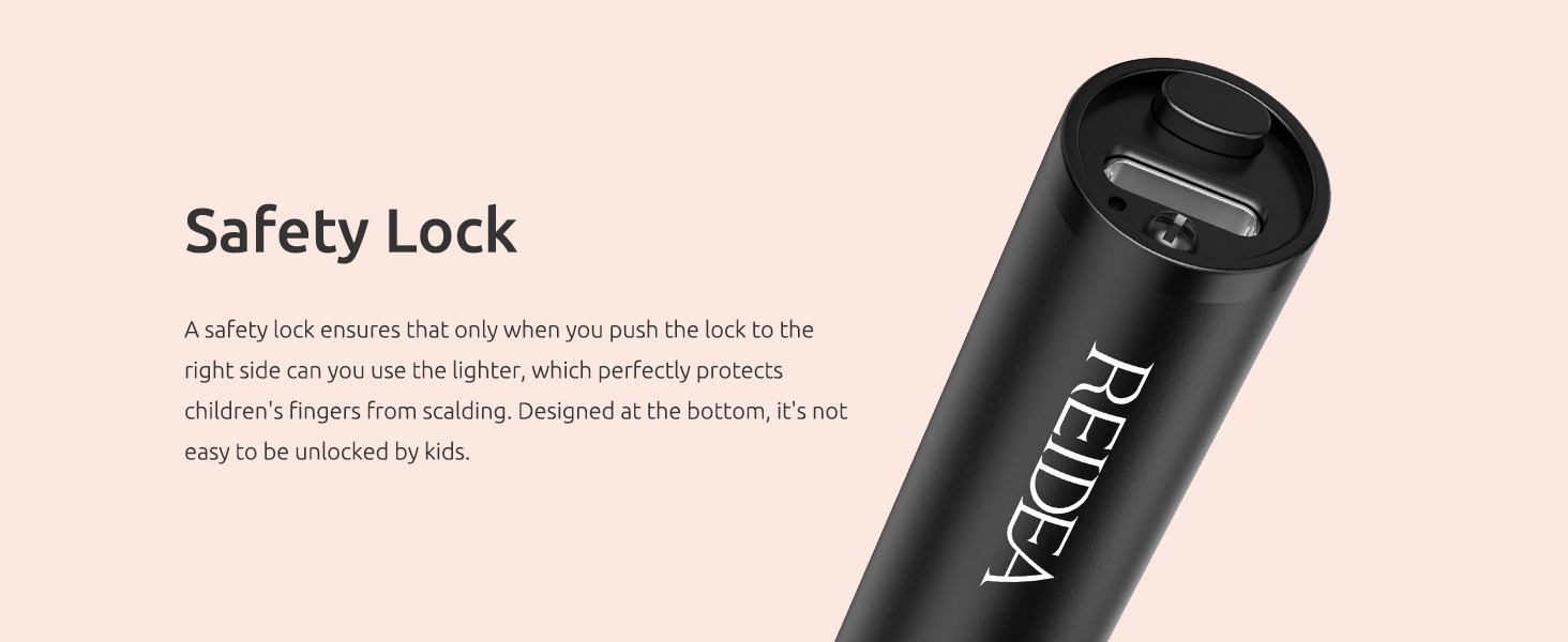 REIDEA Electronic Candle Lighter safety protection-b BLACK