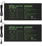 BN-LINK Durable Seedling Heat Mat Warm Hydroponic Heating Pad Waterproof 10" x 20.75" - 2 Pack fo...