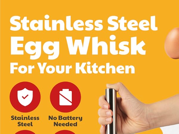 Stainless steel push whisk Egg Beater durable and easy to use, egg whisker hand push