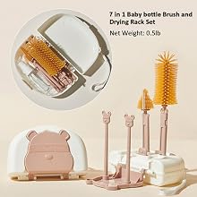 baby bottle brush and drying rack set