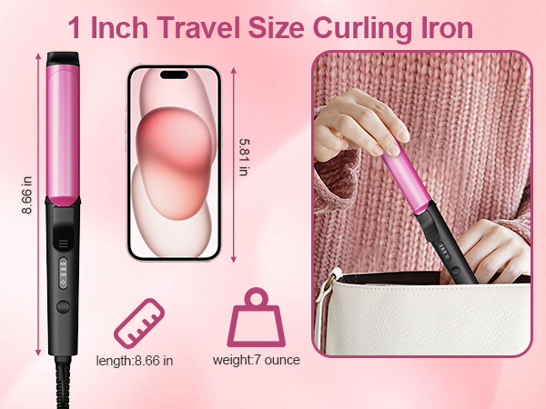 1 Inch Travel Size Curling lron
