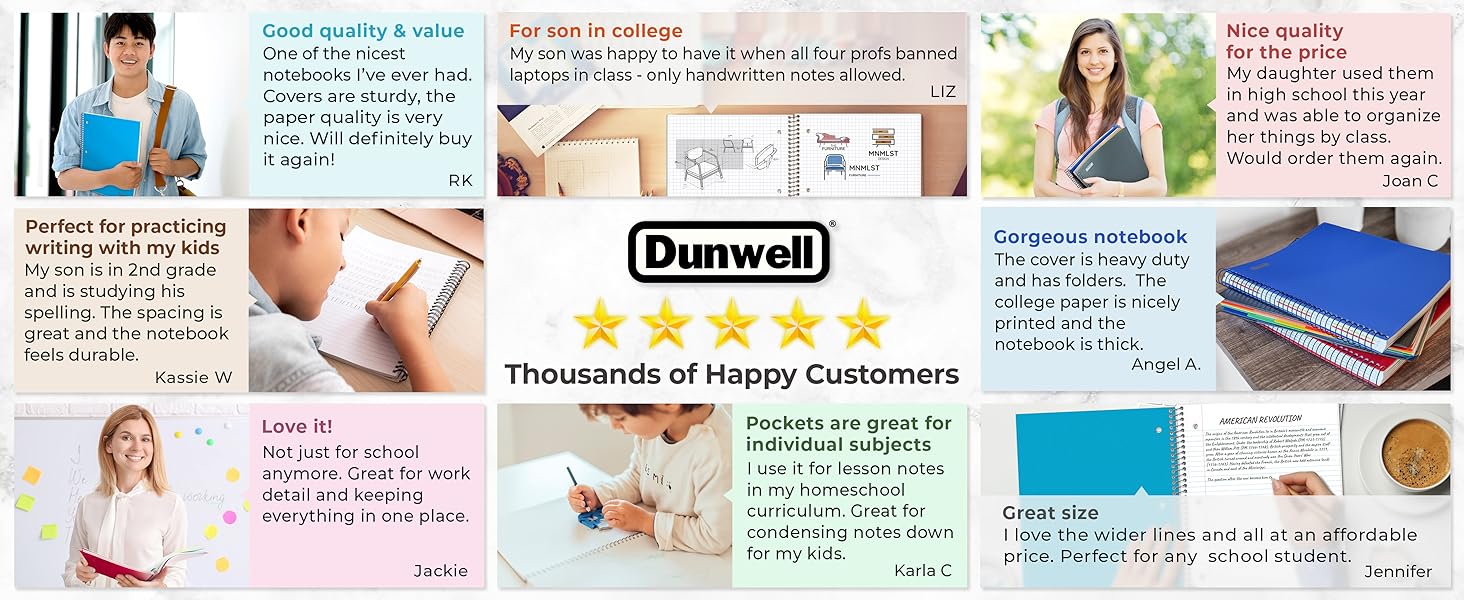 Subject Notebooks testimonials, Thousands of Happy Customers