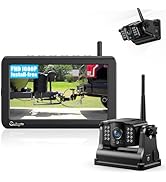 eRapta Wireless Backup Camera Magnetic: 5” Portable, 1-Min Install-Free Trailer Backup Camera wit...