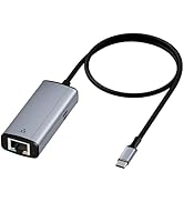 IVSHOWCO 2 in 1 USB-C to Ethernet Gigabit Adapter with 100W Charging Port, USB C to RJ45 Ethernet...
