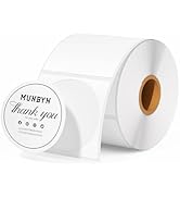 MUNBYN 2 Inch Circle Thermal Sticker Labels, Self-Adhesive Round Direct Thermal Labels for Busine...