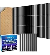BSHEAD 8 Pack 2-Layer Soundproof Wall Panels, 15.7 x 15.7 x 0.43 in Sound Proof Foam Panels for W...