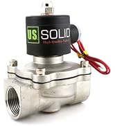 U.S. Solid 1inches Stainless Steel Electric Solenoid Valve 110VAC Normally Closed Air Water