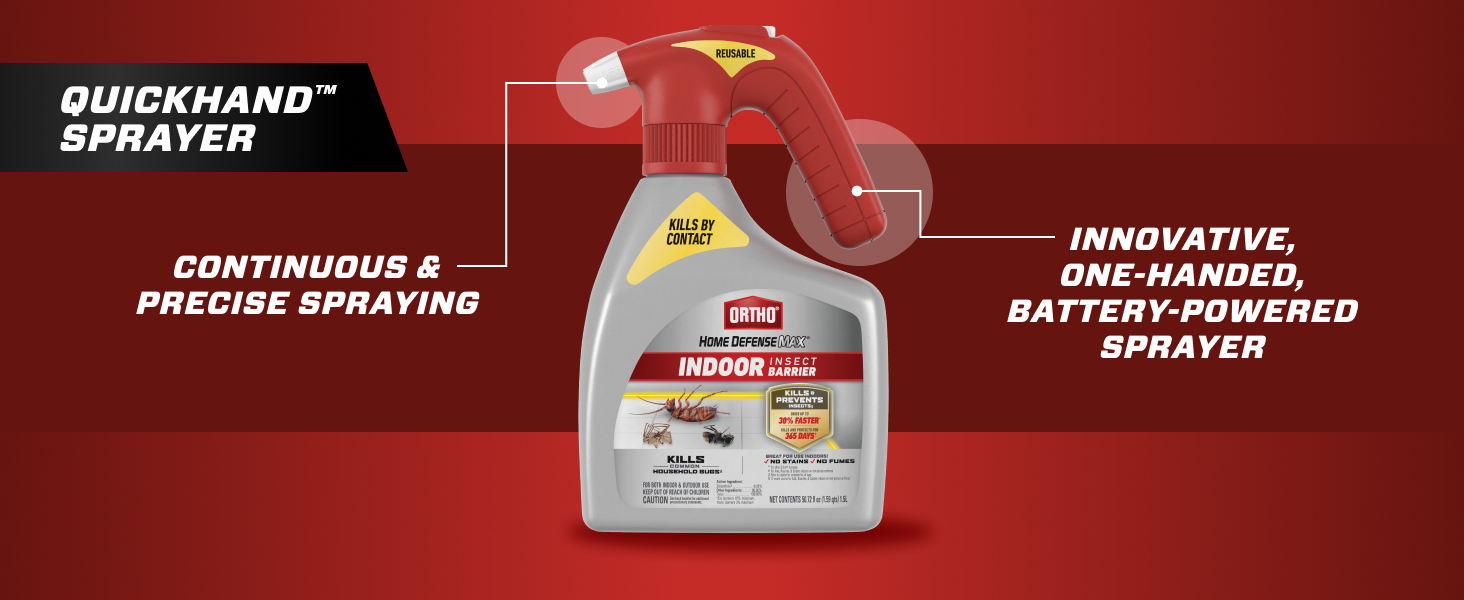 Ortho Home Defense Max Indoor Insect Barrier with Quickhand Sprayer