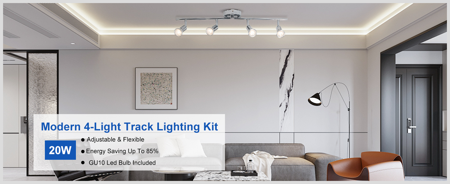  4 light track lighting kit 