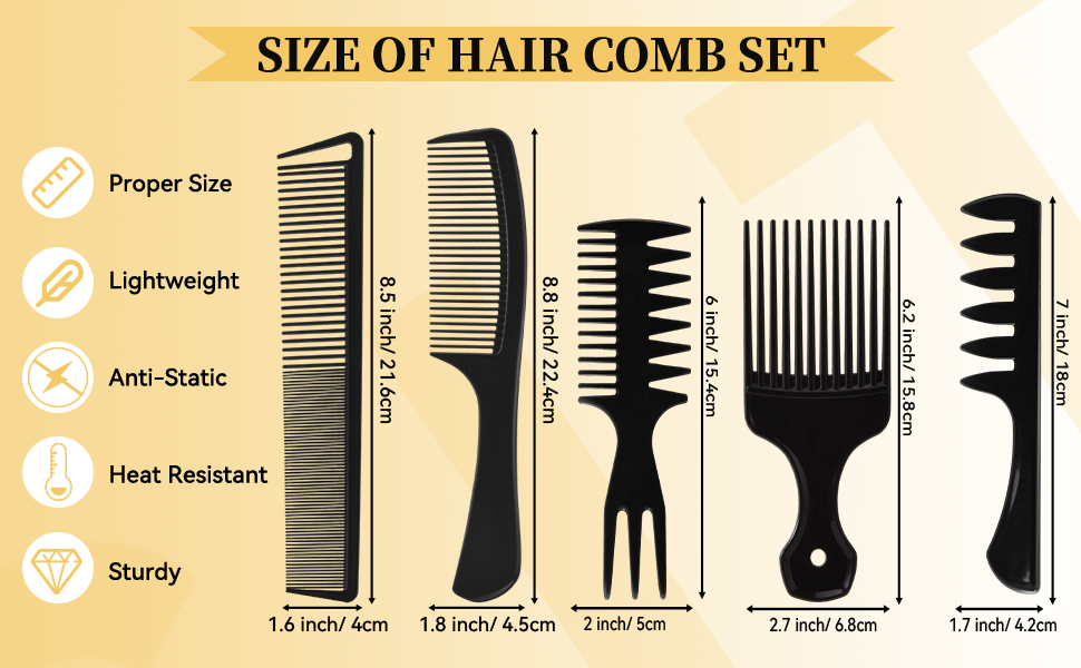 Size of hair brush