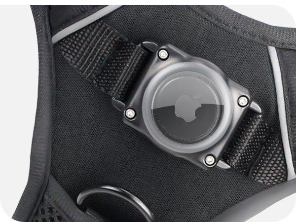 airtag dog harness integrated waterproof apple air tag holder dogs vest harnesses no-pull harness l