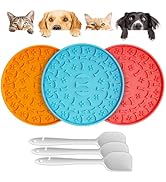 Lick Mat for Dogs &amp; Cats 3 Pack - Silicone Dog Lick Mat with Suction Cups - Anxiety Relief/Promot...
