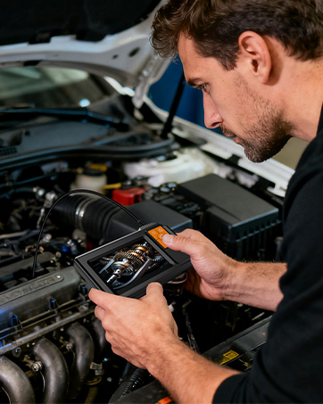 Dual-Lens Borescope with Light