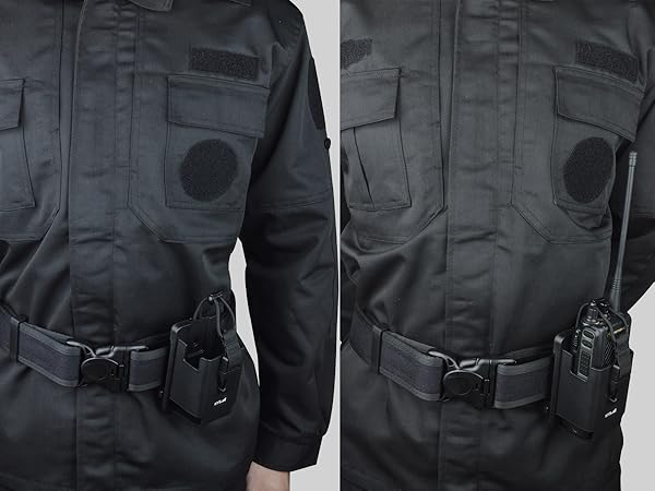 Quick Release Holder w/ Duty Belt/MOLLE Clip Tactical Torch Holster Carrier Rotatable Light Case 