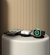 Satechi OntheGo 3 in 1 Wireless Charger, Qi2 Portable Charger with 15W Fast Charging for iPhone ...