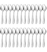 Unokit Dinner Spoons Set Silverware - 24-Piece (6.7 inch) Stainless Steel Spoon, Dessert, Table, ...