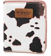 X Wrangler Small Cow Print Wallets for Women Slim Thin Wallet Card Cases Money Organizer Thin Min...