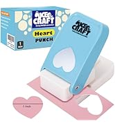 UCEC Heart Hole Punch 1 Inch, Heart Punches for Paper Crafts, Handmade Heart Paper Punch, Heart S...