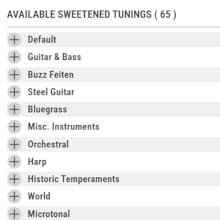 List of Sweetened Tunings