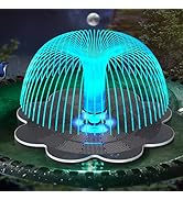 GAIZERL Solar Fountain, Upgrade Lucky Flower 3.5W Solar Bird Bath Water Fountain with Lights, and...