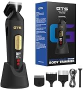 GTS PRO Electric Body Hair Trimmer for Men - Multi-Angle Ceramic Blade with LED Screen &amp; 7000RPM ...