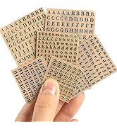 EORTA 6 Sheets 3mm Alphabet Number Stickers Mini Letters Stickers Glitter Alloy Self Adhesive Sti...