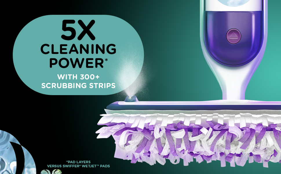 5x cleaning power with 300+ scrubbing strips