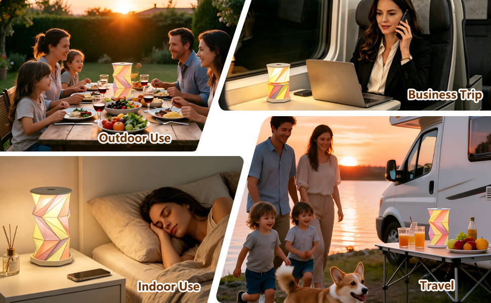 Foldable paper camping light rechargeable